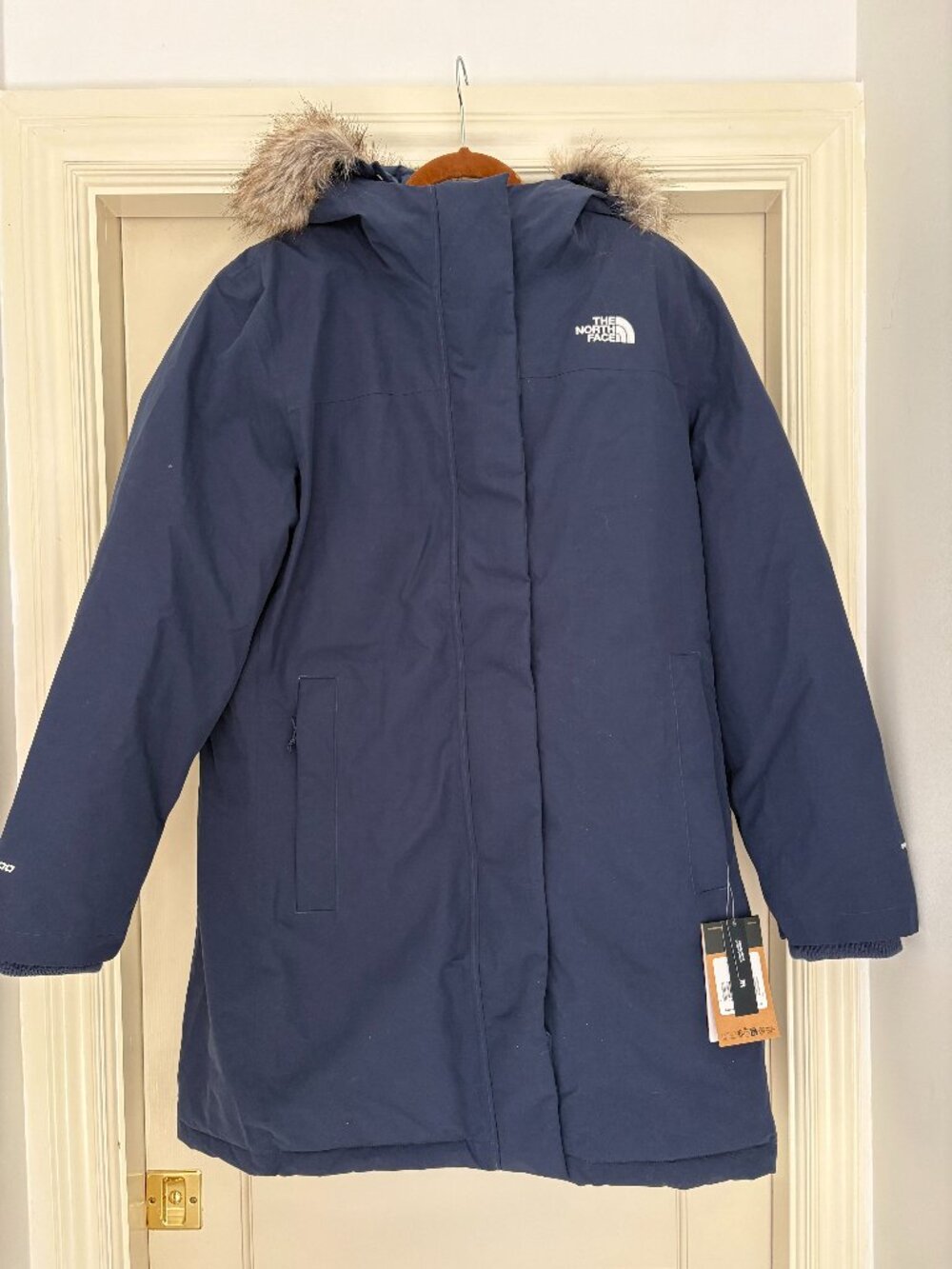 NWT The North Face Women's Arctic Parka Jacket, Size XL - Blue - Summit Navy